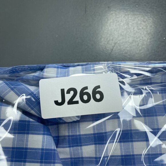 NEW Gap Men's M Short Sleeve Poplin Button up Shirt Blue & White Checkered - Picture 7 of 7